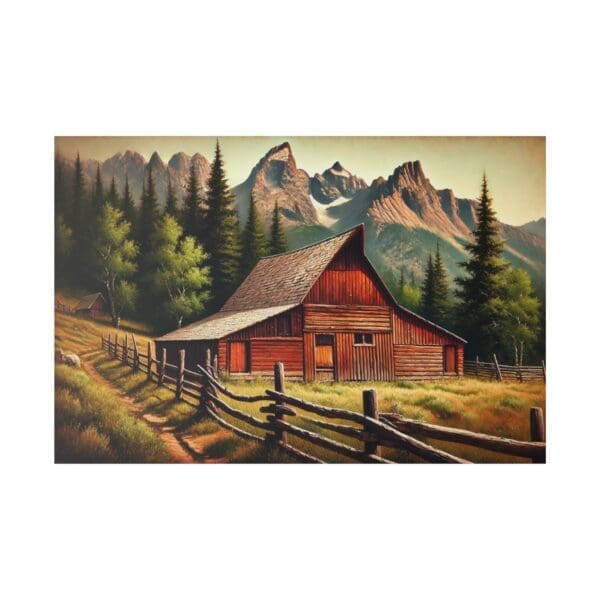 70001 - Red Barn - Canvas, Stretched Ready to Hang! - Image 3