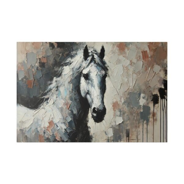 50506 - Horse In Grey - Canvas, Stretched Ready to Hang. - Image 3