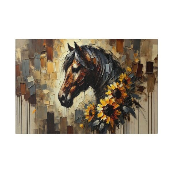 50521 - Sunflower Brown Horse - Canvas, Stretched Ready to Hang. - Image 4