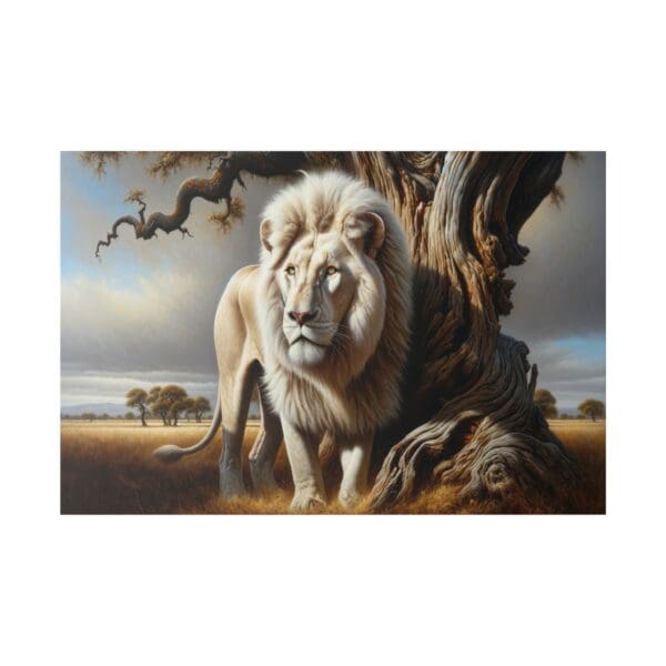 60414 - Big White Lion - Canvas, Stretched Ready to Hang! - Image 3