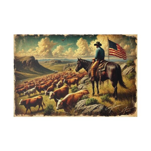 60515 - Watching The Herd III - Canvas, Stretched Ready to Hang! - Image 2