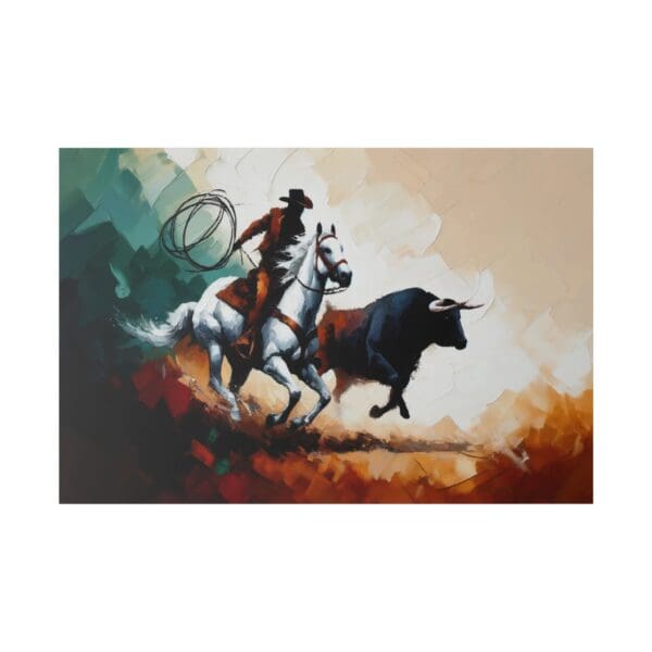60541 - Big Bull Catch - Canvas, Stretched Ready to Hang! - Image 3