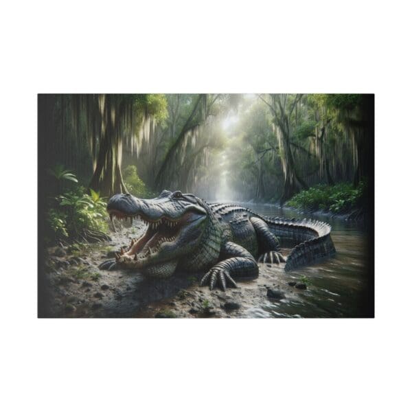60206 - Bull Alligator - Canvas, Stretched Ready to Hang! - Image 5