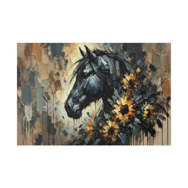 50516 - Sunflower Black II - Canvas, Stretched Ready to Hang. - Image 2