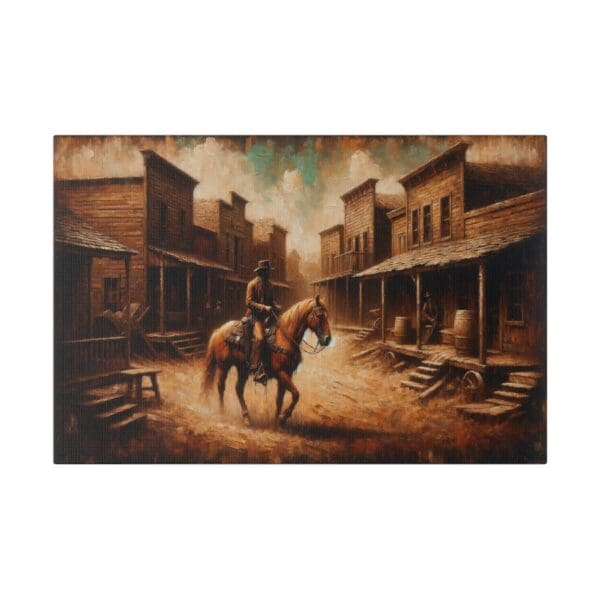 60542 - Rider In Town - Canvas, Stretched Ready to Hang! - Image 4