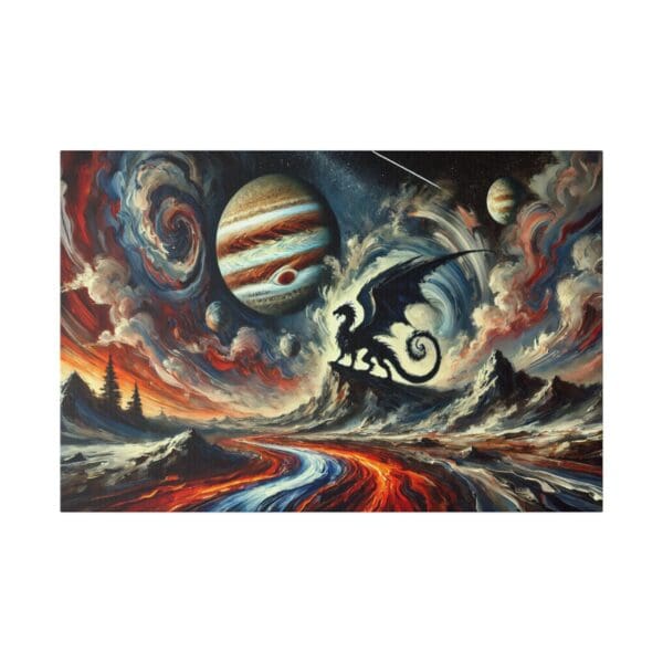 60818 - Lava River Dragon - Canvas, Stretched Ready to Hang! - Image 5