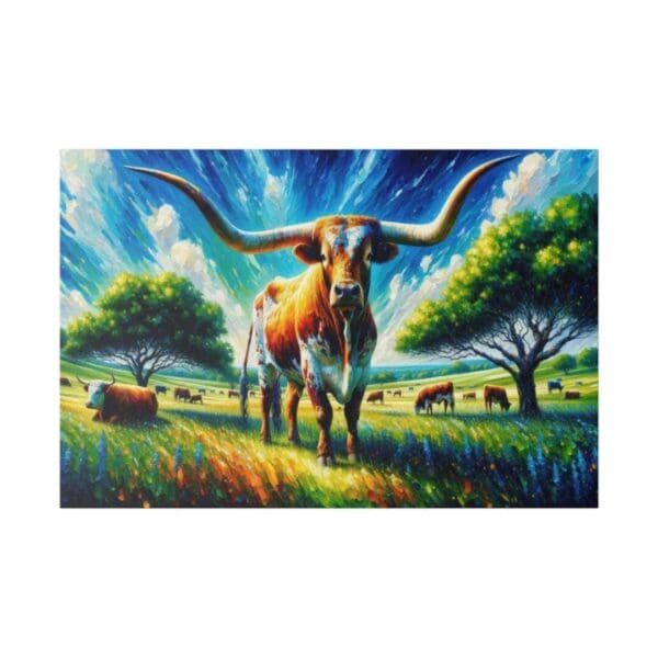 50104 - Longhorn Abstract V - Canvas, Stretched Ready to Hang. - Image 2