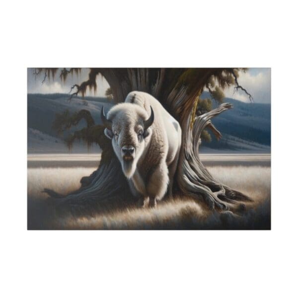50007 - White Buffalo Bison II - Canvas, Stretched Ready to Hang. - Image 2