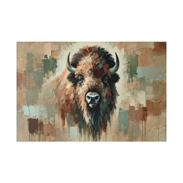 50000 - Buffalo Bison - Canvas, Stretched Ready to Hang. - Image 3