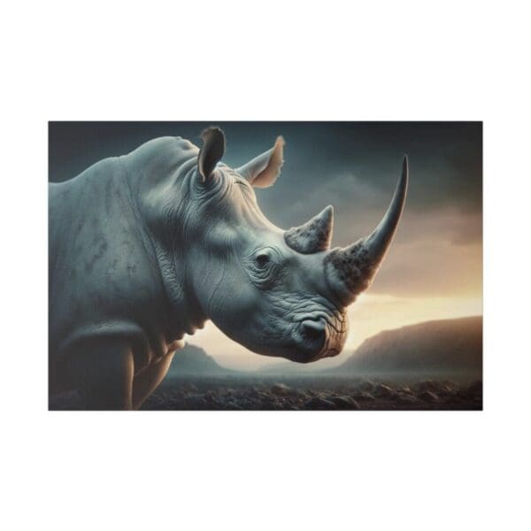 50613 - White Rhino Profile - Canvas, Stretched Ready to Hang. - Image 3