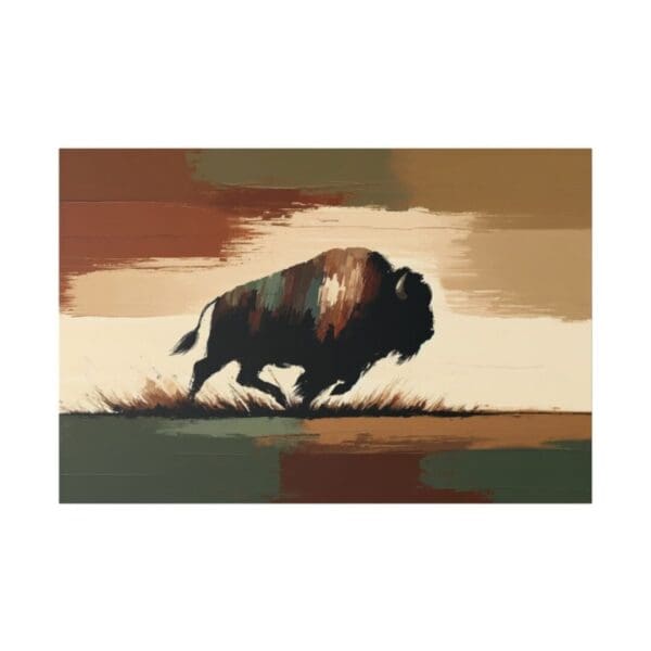 50018 - Buffalo Abstract II - Canvas, Stretched Ready to Hang. - Image 3
