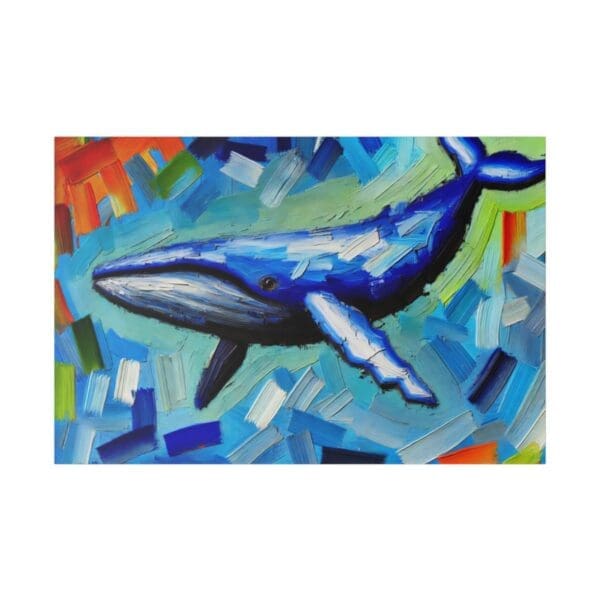 50801 - Blue Whale II - Canvas, Stretched Ready to Hang. - Image 3