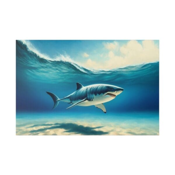50802 - Shark Wave - Canvas, Stretched Ready to Hang. - Image 3