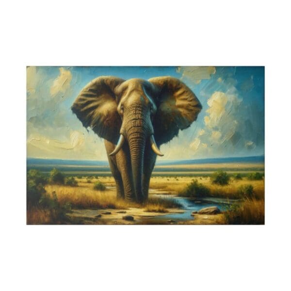 50700 - Elephant Stream - Canvas, Stretched Ready to Hang.