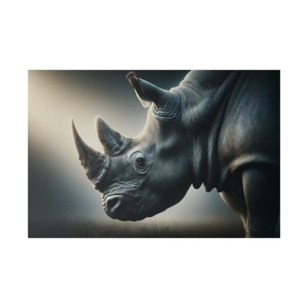 Close-up of a rhinoceros with a horn.