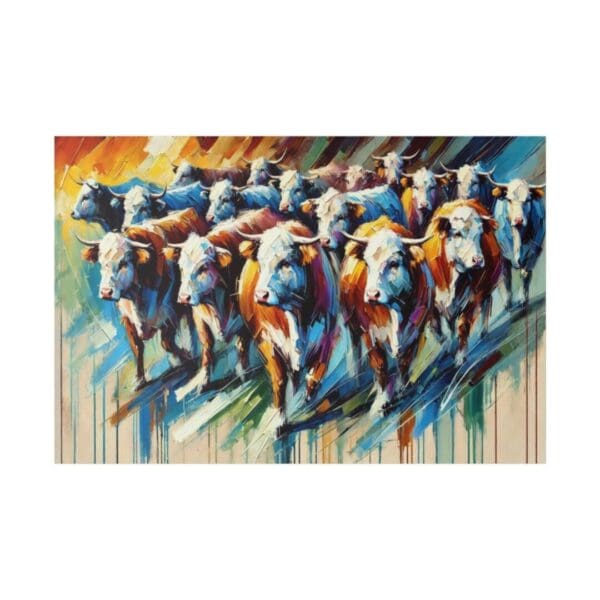 50110 - Hereford Abstract - Canvas, Stretched Ready to Hang.