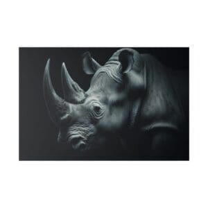 Close-up of a rhinoceros with a horn.