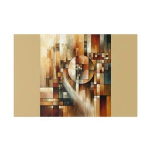Abstract geometric art with earthy tones.