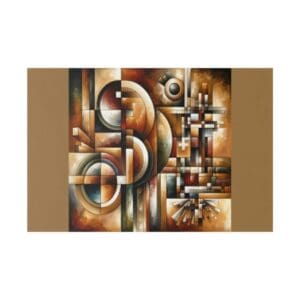 Abstract geometric shapes in warm tones.