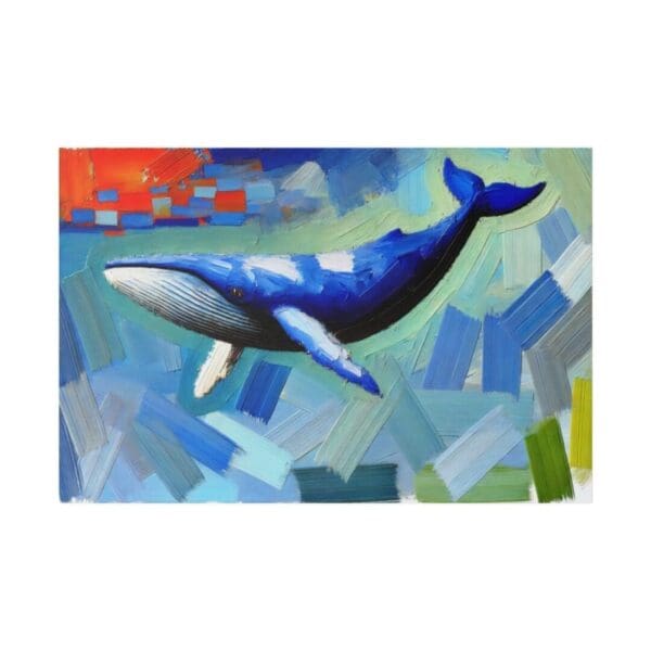 50800 - Blue Whale - Canvas, Stretched Ready to Hang.