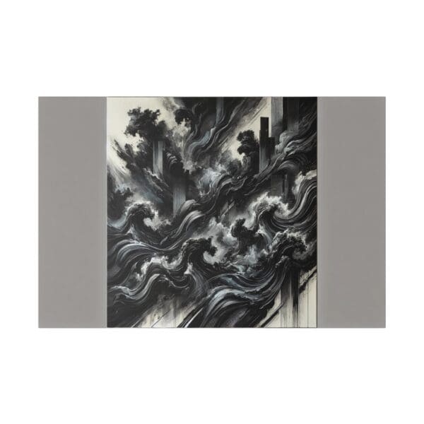 50929 - Gray Bar Waves - Canvas, Stretched Ready to Hang! - Image 2