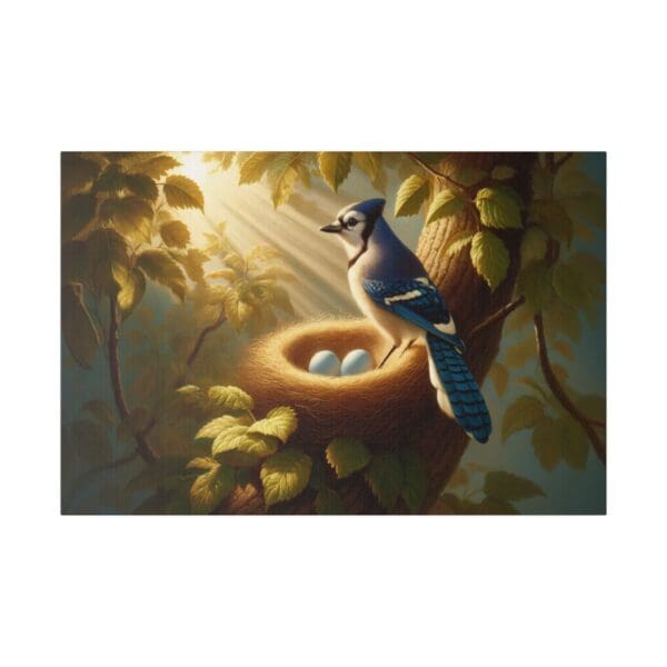 60701 - Blue Jay Sun Nest - Canvas, Stretched Ready to Hang! - Image 5