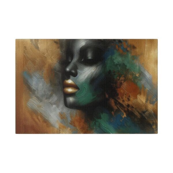70415 - Gold Lips and Green - Canvas, Stretched Ready to Hang! - Image 4