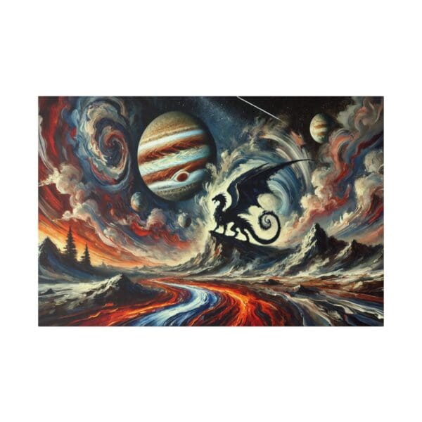 60818 - Lava River Dragon - Canvas, Stretched Ready to Hang! - Image 2