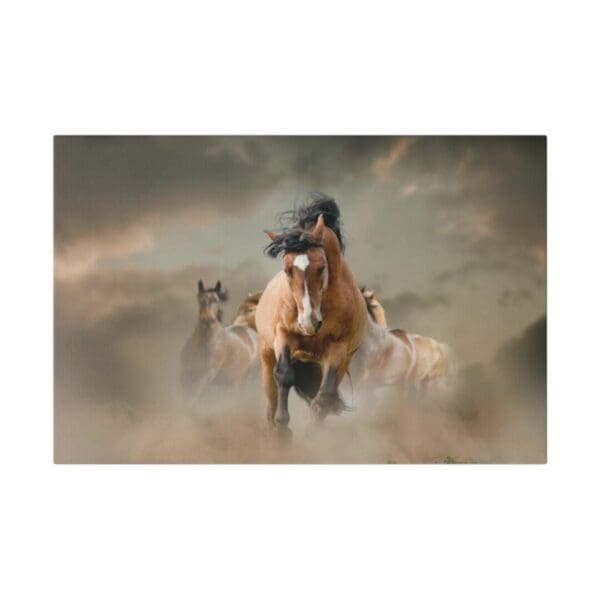 10052 - Horse Jumping - Canvas, Stretched Ready to Hang. - Image 4