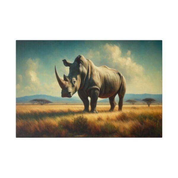 50611 - Rhino Stance - Canvas, Stretched Ready to Hang. - Image 4