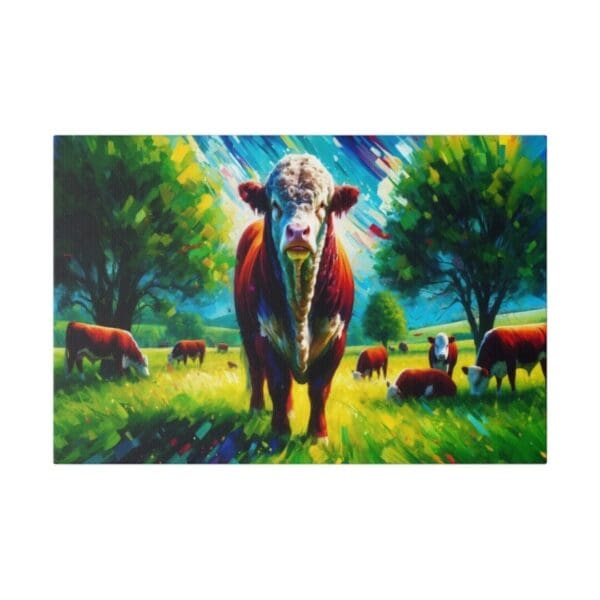 50131 - Hereford Bull Abstract II - Canvas, Stretched Ready to Hang. - Image 4