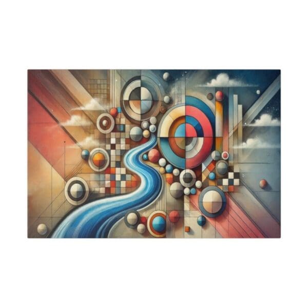 50906 - Abstract Blue River - Canvas, Stretched Ready to Hang. - Image 4