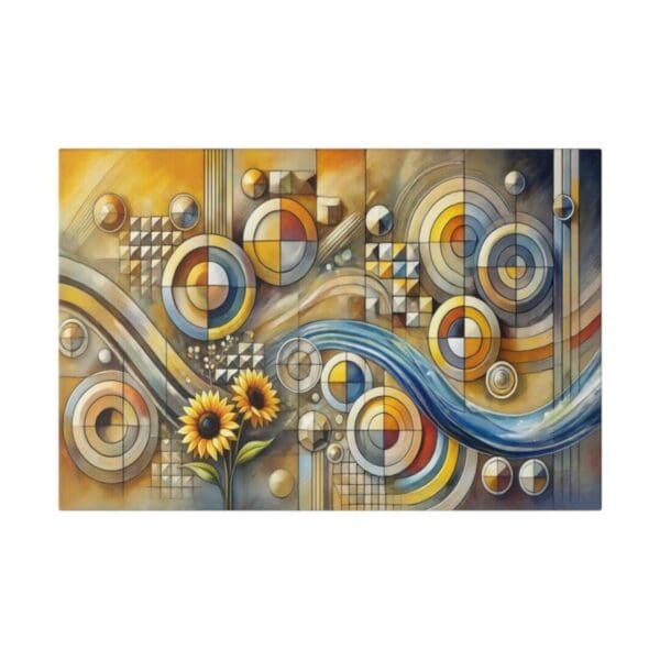 50908 - Abstract Sunflower - Canvas, Stretched Ready to Hang. - Image 4