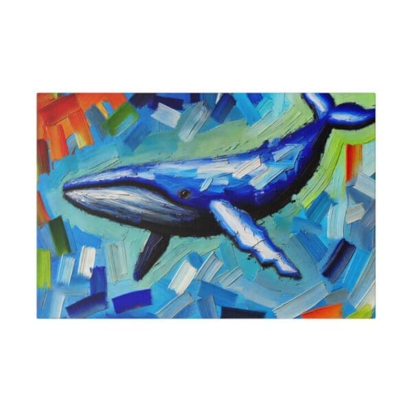 50801 - Blue Whale II - Canvas, Stretched Ready to Hang. - Image 4