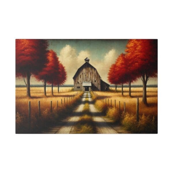 50416 - Red Maples & Barn II - Canvas, Stretched Ready to Hang. - Image 3
