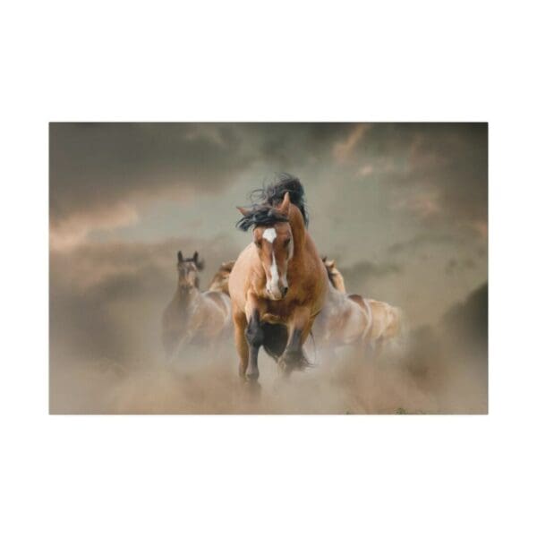 10052 - Horse Jumping - Canvas, Stretched Ready to Hang. - Image 5