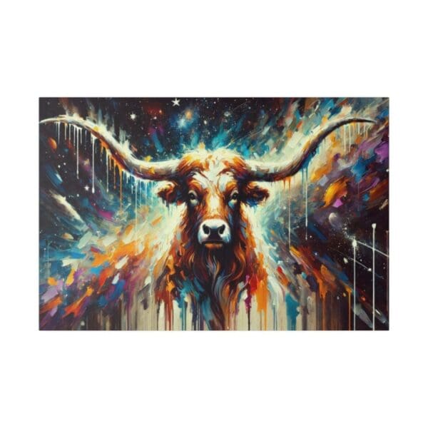 50108 - Longhorn In Space - Canvas, Stretched Ready to Hang. - Image 5