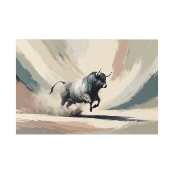 50125 - Bull Charging III - Canvas, Stretched Ready to Hang. - Image 5