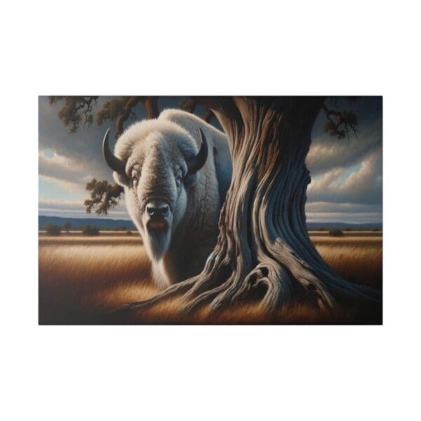 50006 - White Buffalo Bison - Canvas, Stretched Ready to Hang. - Image 5