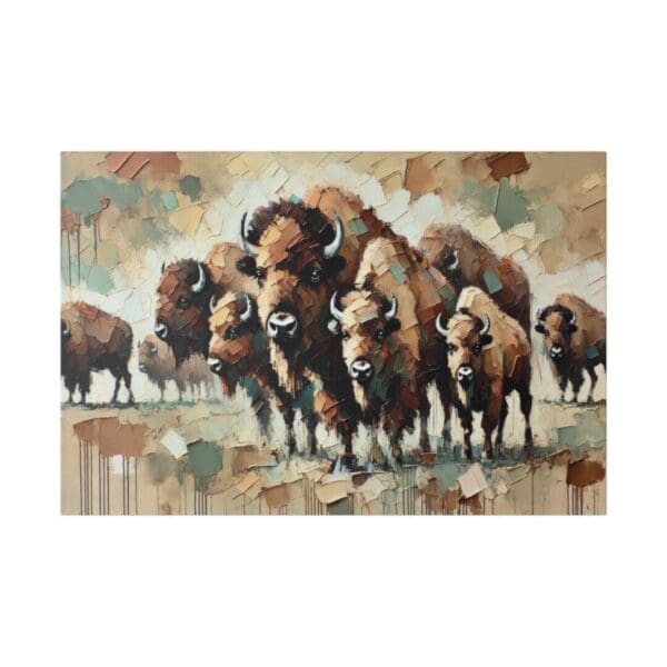 50009 - Buffalo Herd - Canvas, Stretched Ready to Hang. - Image 5