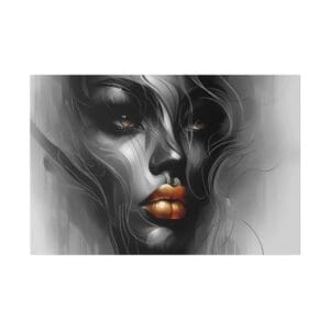 Abstract portrait with dramatic highlights and shadows.