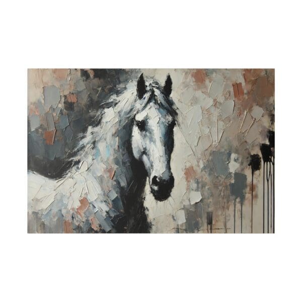 50506 - Horse In Grey - Canvas, Stretched Ready to Hang. - Image 4