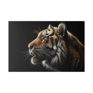 Close-up portrait of a tiger's face.