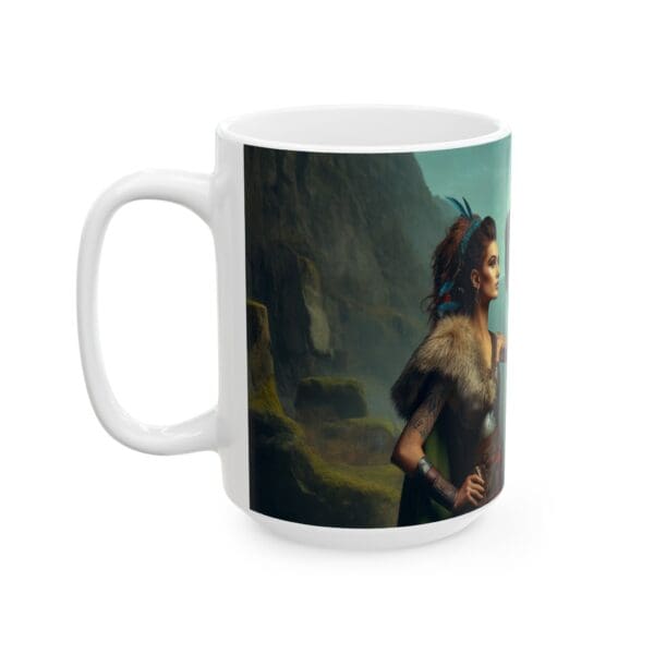 70606CC15W - 15oz Ceramic Mug, Amazon Warrior Eagle, Fantasy, Mythology - Image 3