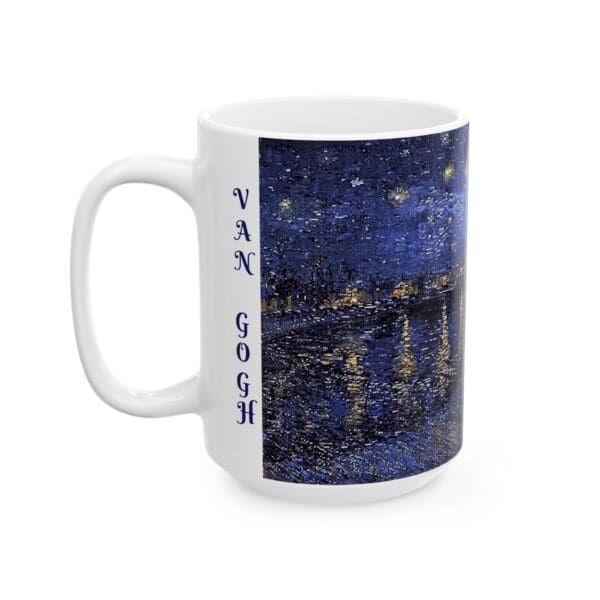 10305CC15W - 15oz Ceramic Mug, VAN GOGH - STARRY NIGHT OVER THE RHONE - Image 3
