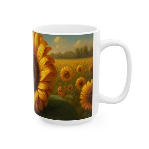 50337CC15W - 15oz Ceramic Mug, Sunflower Bee Classic - Image 2