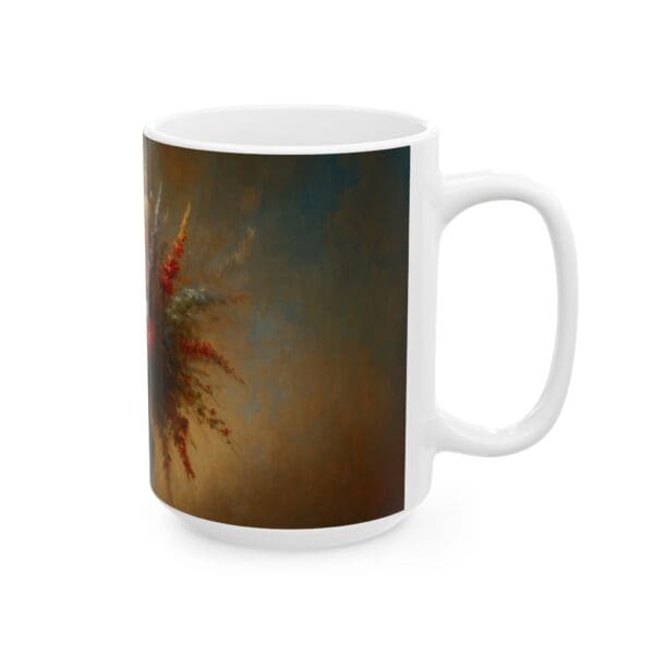 50318CC15W - 15oz Ceramic Mug, Rustic Flower Setting - Image 2
