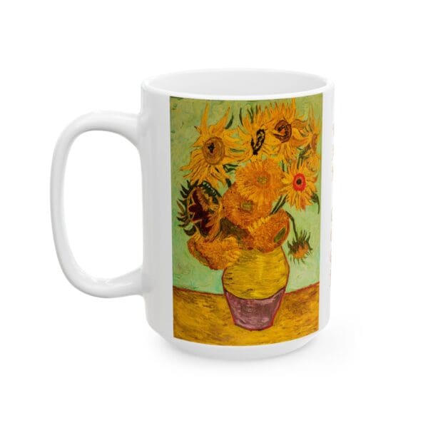 10307CC15W - 15oz Ceramic Mug, VAN GOGH - SUNFLOWERS - Image 3