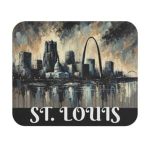 St. Louis skyline with Gateway Arch painting.
