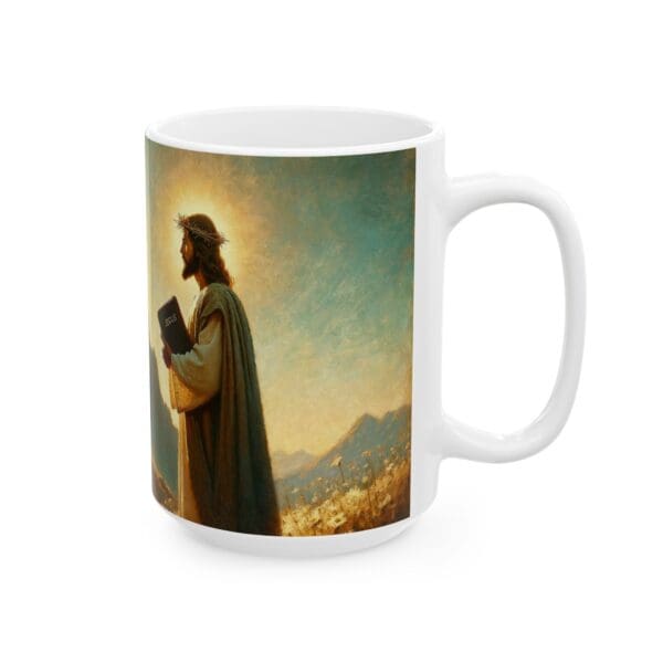 60008CC15W - 15oz Ceramic Mug, Jesus Bible & Cross - Image 3
